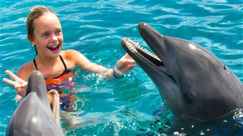 We Play With Dolphins On A Tropical Island Kids Fun Tv Youtube
