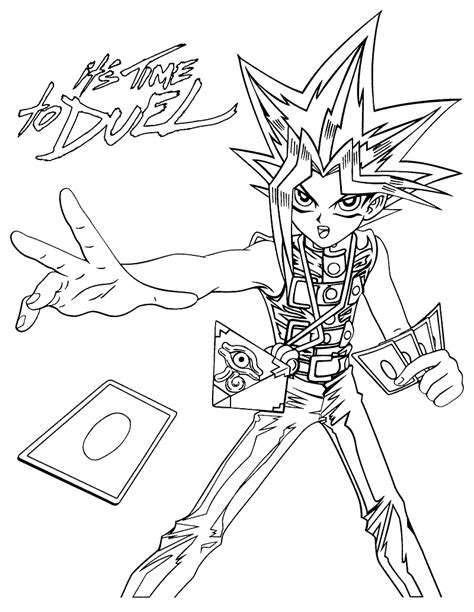 Printable Yugi Mutou Coloring Pages Anime Coloring Pages
