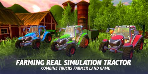 Farming Real Simulation Tractor Combine Trucks Farmer Land Game
