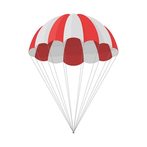 Premium Vector Parachute For Launching Cargo Free Descent And Flight