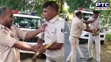 Viral Video Ugly Fight Between Two Bihar Cops Sparks Investigation