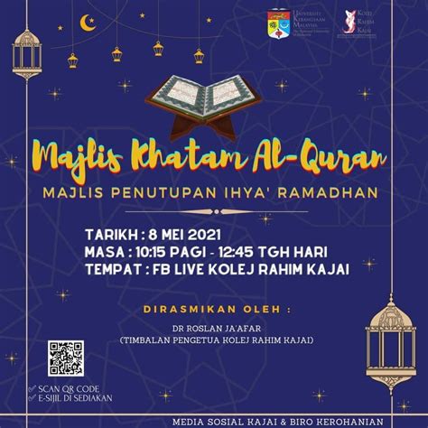 Ihya Ramadan Majlis Khatam Quran Kolej Rahim Kajai
