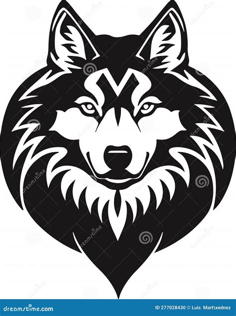 Gorgeous And Powerful Wolf Emblem Art Vector Stock Vector Illustration Of Howl Background