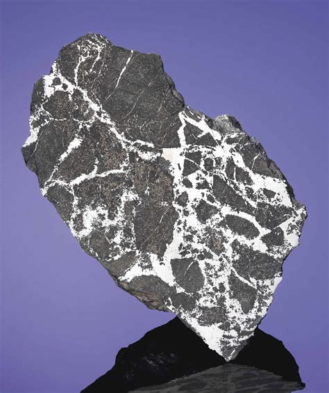 Campo Del Cielo Meteorite Complete Etched Slice With Fusion Crust