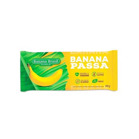Banana Brasil Banana Passa 86g Display 9 Unidades Loja All Natural Food