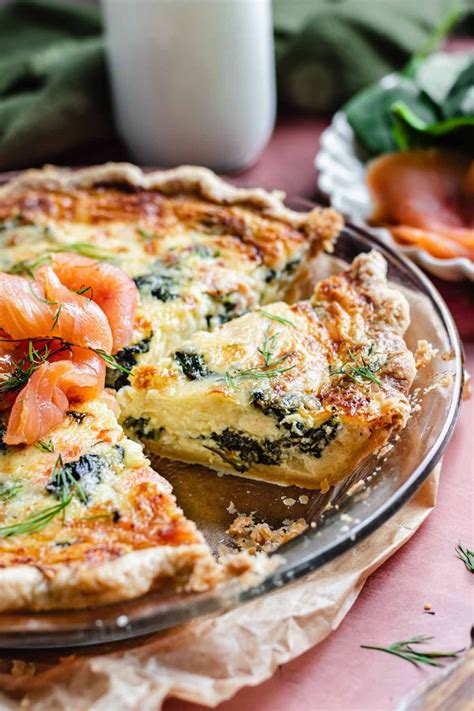 This Creamy Smoked Salmon And Spinach Quiche Is The Ultimate Breakfast