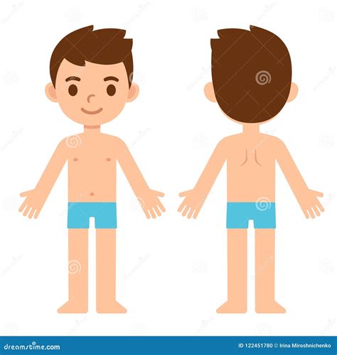 Cartoon Boy Front And Back Stock Vector Illustration Of Model 122451780
