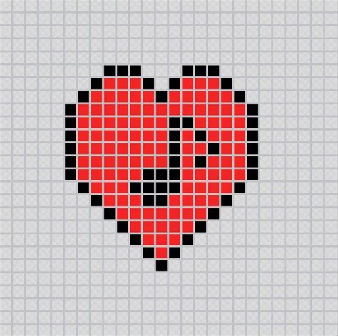 Corazón Con Nota Musical Por Dentro Pixel Art Patterns Punto De
