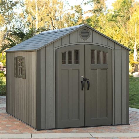 Lifetime 8 Foot X 10 Foot Polyethylene Outdoor Storage Shed Rough Cut