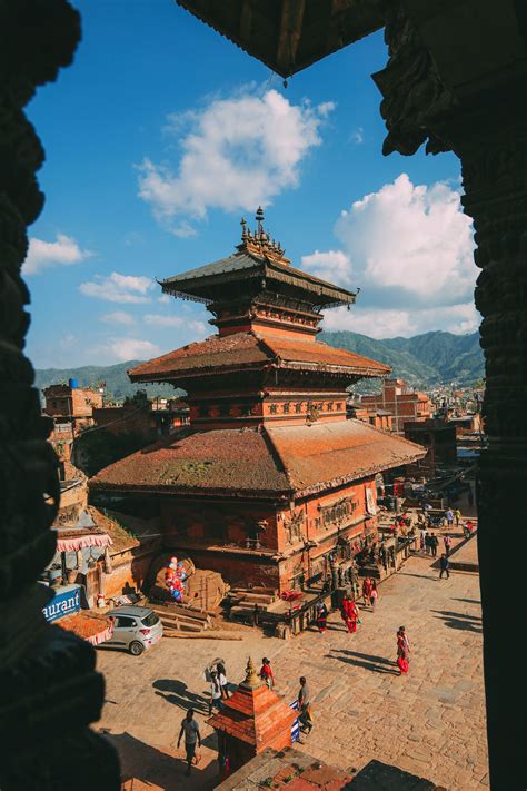 The Amazing Unesco World Heritage City Of Bhaktapur Nepal Hand