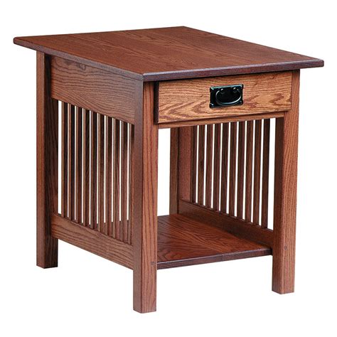Mission End Table With Drawer V16 60 Our Country Hearts