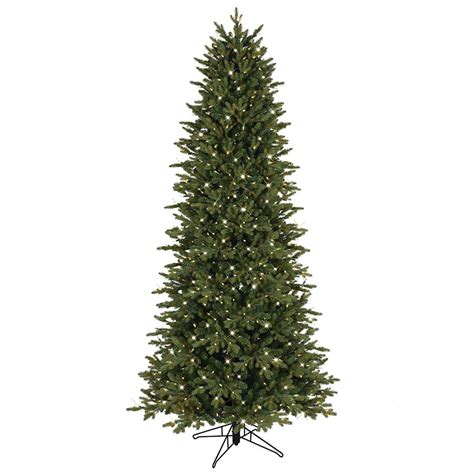 Ge 75 Ft Pre Lit Aspen Fir Slim Artificial Christmas Tree With White