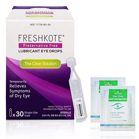 Buy Freshkote Preservative Free Lubricant Eye Drops Single Use Vials Artificial Tears For Dry
