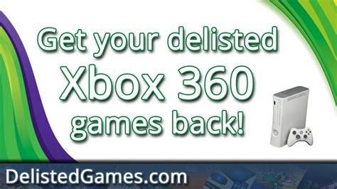 How To Get Your Delisted Xbox 360 Games Back Youtube