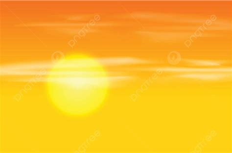 Yellow Orange Sunset Background Sunrise Sunny Sunshine Vector Sunrise