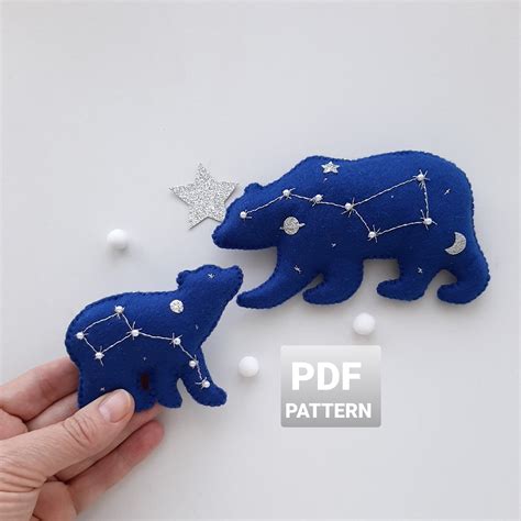 Bear Galaxy Constellation Animals Sewing Pattern Pdf Download Etsy Canada
