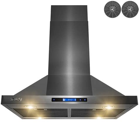 Akdy 30 In 343 Cfm Convertible Island Mount Range Hood With Lights And