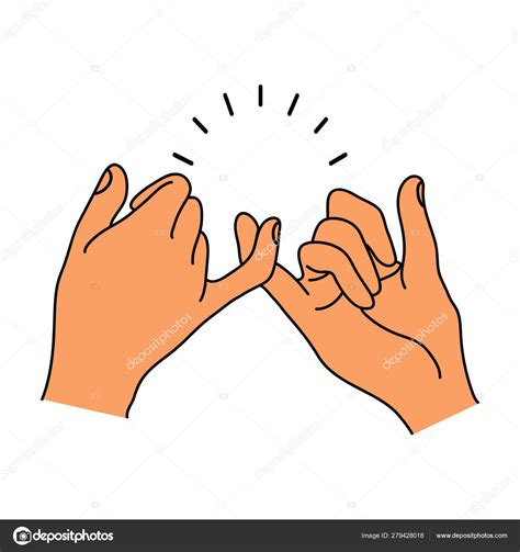 Pinky Promise Hands Gesturing Stock Illustration By ©focusbellhotmail
