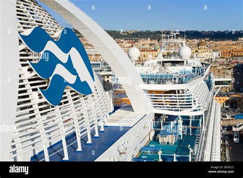 Princess Cruise Ship In Naples Portcampania Italy Europe Stock Photo