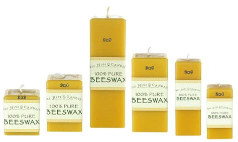 2 X 4 Square Beeswax Pillar Candle