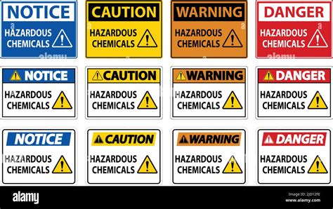 Hazardous Chemicals Sign On White Background Stock Vector Image And Art