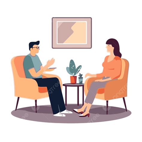 Counseling Clipart Man And Woman Having Psychological Discussions