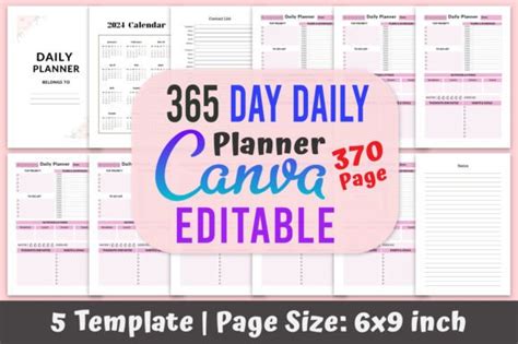 2 365 Day Daily Planner Canva Designs And Graphics