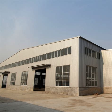 Rubber Processing Prefabricated Steel Workshop With Meter Brick Wall