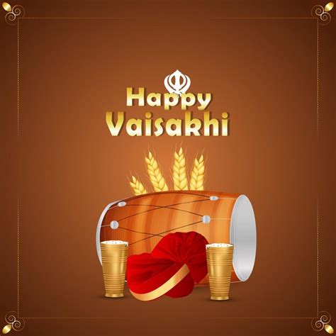 Premium Vector Happy Vaisakhi Indian Sikh Festival Background