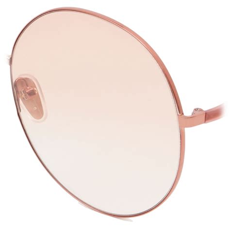 chloé noore round sunglasses in metal and silicon rust rose beige chloé eyewear avvenice
