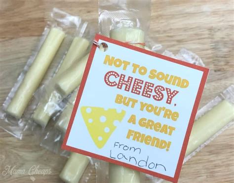 Cheese Stick Valentine Idea Printable Tags Mama Cheaps