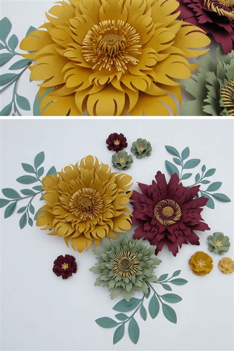 Very Special Design Of Paper Flowers Based Half On Wildflowers And Half