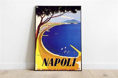 Napoli Naples Naples Travel Poster Naples Painting Naples Etsy