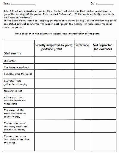 Literary Terms Worksheets