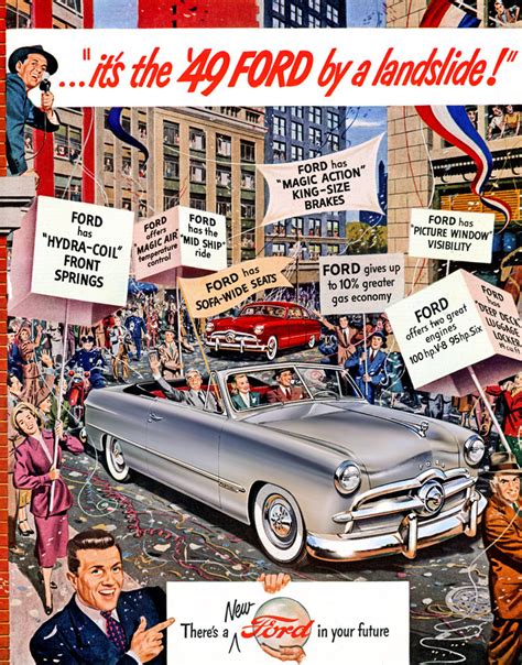Plan59 Classic Car Art Vintage Ads 1949 Ford