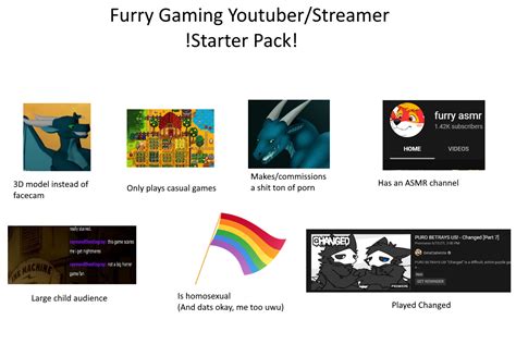 Furry Gamer Starter Pack Rstarterpacks Starter Packs Know Your