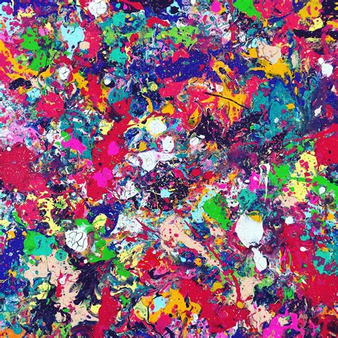 Oversized Splatter Abstract Painting Xl Abstract Art