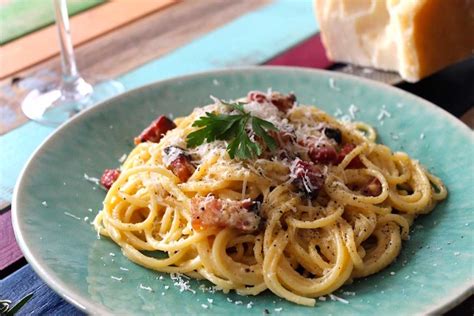 espaguetis a la carbonara sin lactosa auténtica receta italiana recetas sin lactosa orielo
