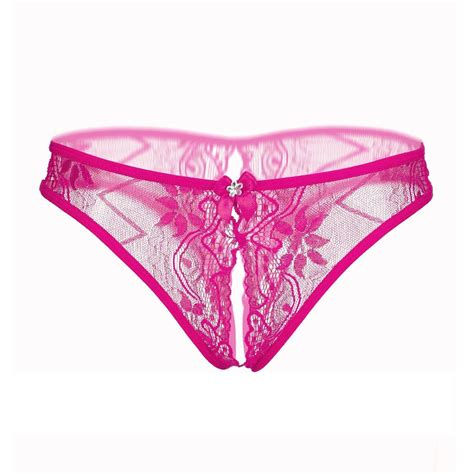 2019 Lbellagiovanna Seamless Sexy Underwear Women Mesh Bikini Bow Breathable Crotchless Open