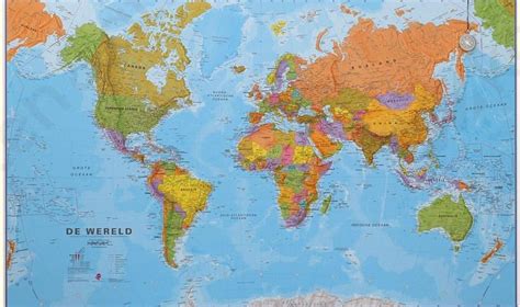 Mi Wereldkaart Staatkundig Nederlands Giant World Map Framed World Map