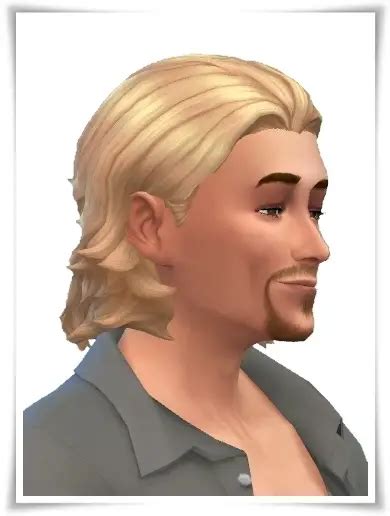 Birksches Sims Blog Slick Back Half Long Sims 4 Hairs