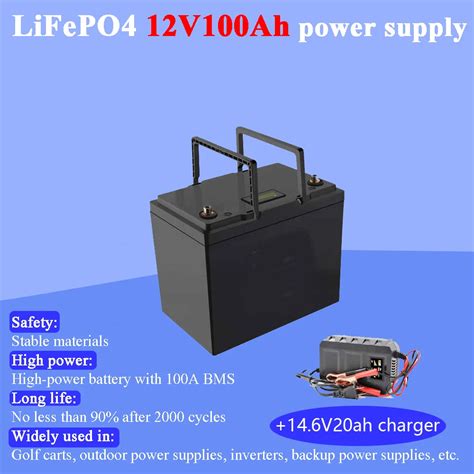 Land Voyager 12v 100ah Lifepo4 Battery With 100a Bms 128v Backup Power