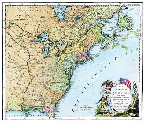 Eastern U S Map 1783 Drawing By Granger Fine Art America