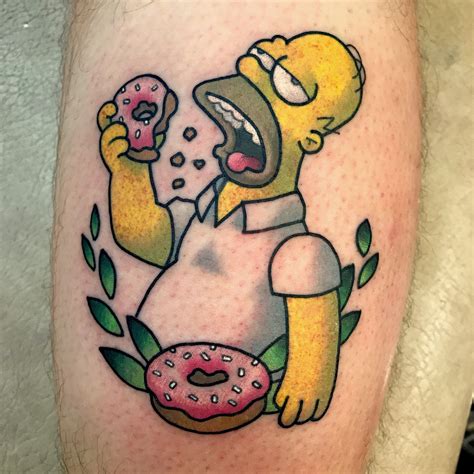 Homer Simpson Tattoo By Aatu Fattattoo Tatuagem De Rick E Morty