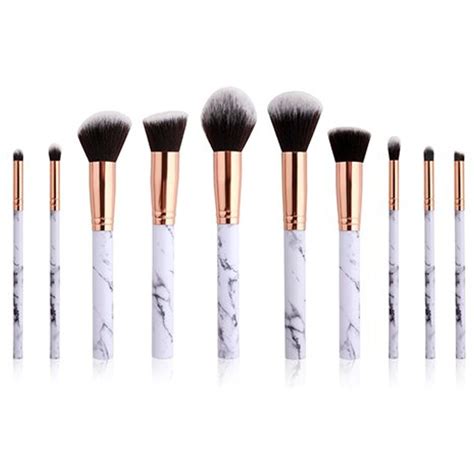 LAIXI Beauty Pieces Marble Makeup Brushes Special Marble Pattern Premium Make Up Brush Set