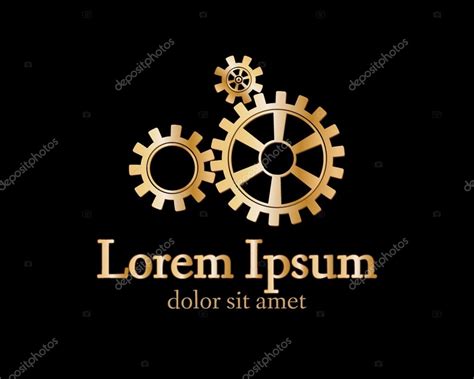 Golden Gears Logo Stock Vector Image By ©mary1507 86915410