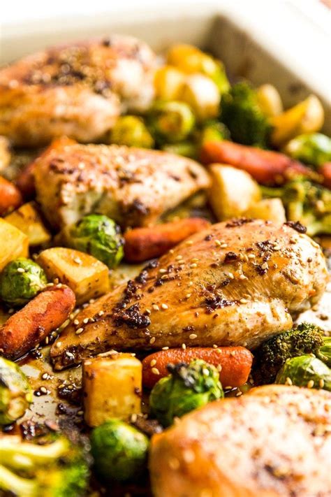 These are restaurant style main course dishes by chef archana. This Honey Ginger Chicken Sheet Pan Dinner is an easy ...
