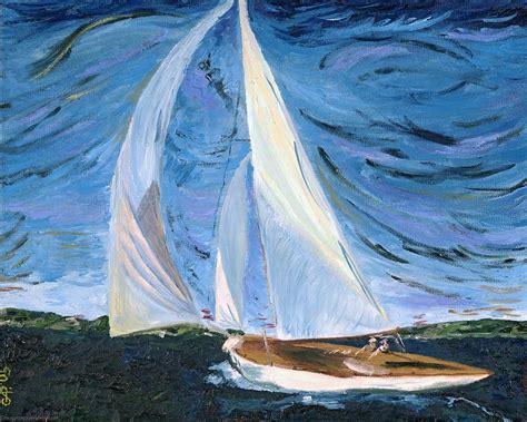 Marraige By Gregory Contemporary Art Sailboat Painting Sailing Art