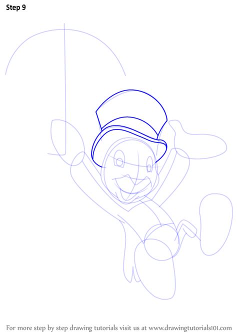 Learn How To Draw Jiminy Cricket From Pinocchio Pinocchio Step By