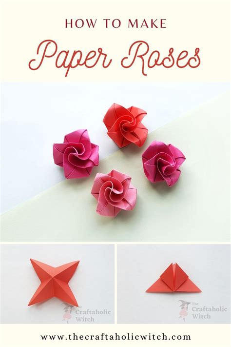How To Make Easy Origami Rose In Bloom Folding Instruction Artofit